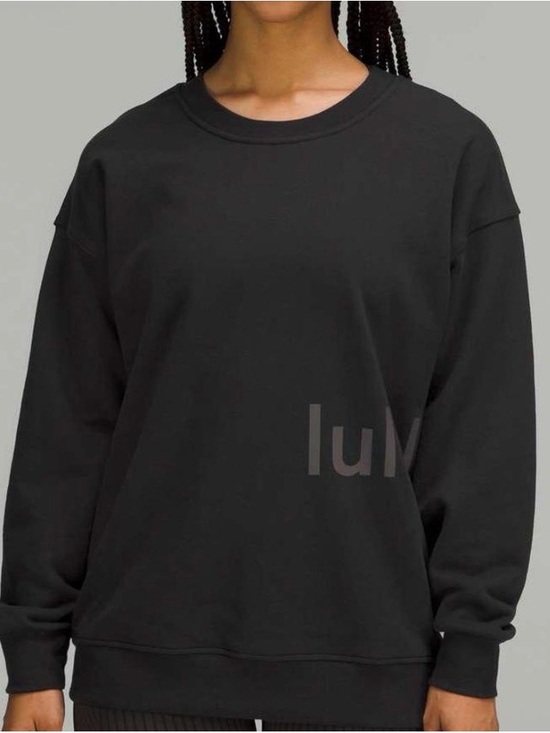 lululemon athletica Sweaters - lululemon athletica Black Crewneck Sweatshirt with Subtle Logo